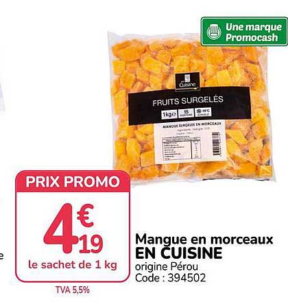 Mangue en morceaux EN CUISINE