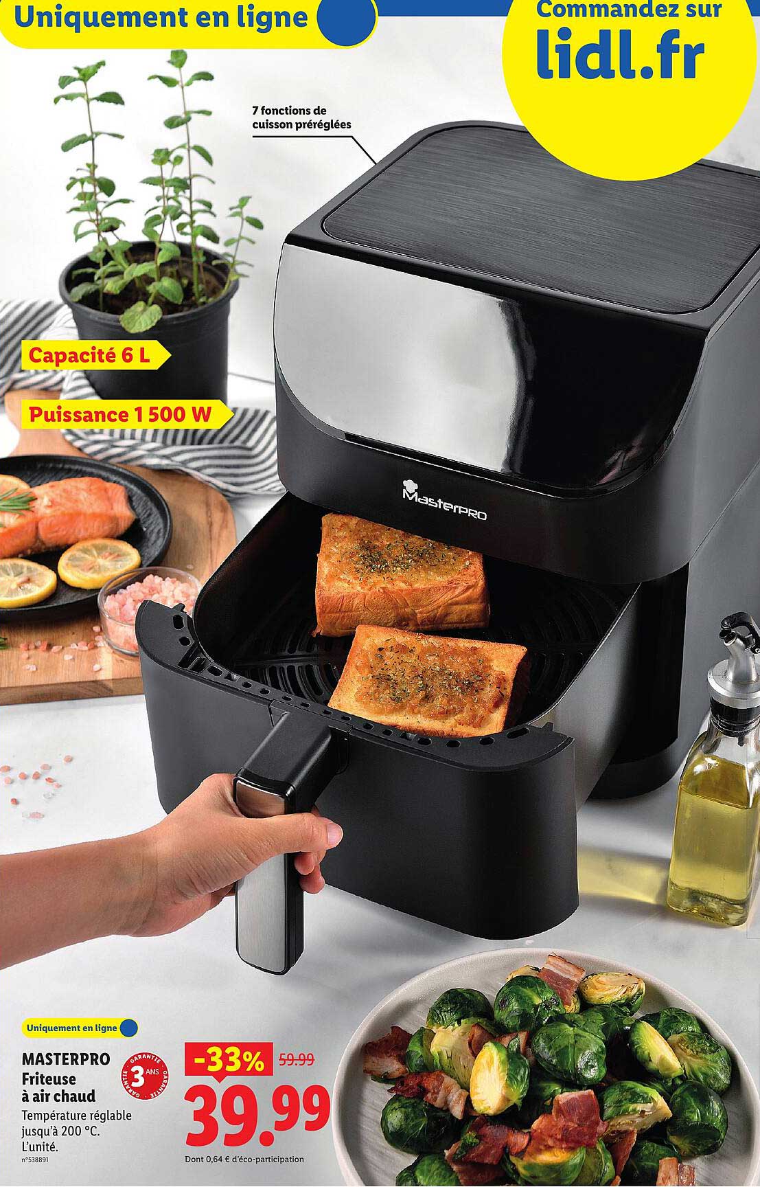 MASTRPRO Friteuse à air chaud