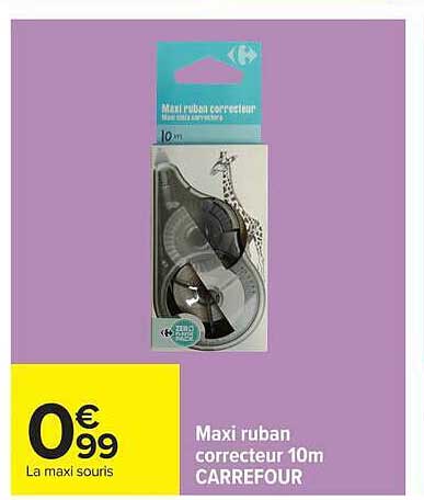 Maxi ruban correcteur 10m CARREFOUR