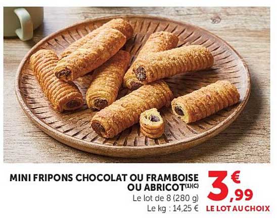 MINI FRIPONS CHOCOLAT OU FRAMBOISE OU ABRICOT
