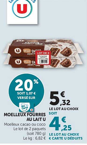 MOELLEUX FOURRES AU LAIT U