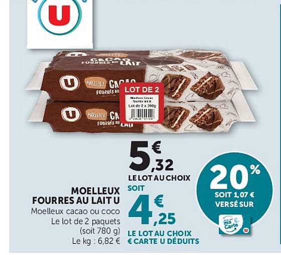 MOELLEUX FOURRES AU LAIT U