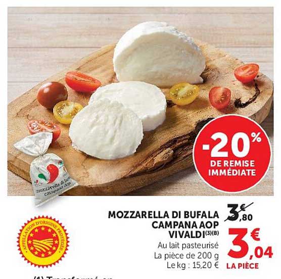 MOZZARELLA DI BUFALA CAMPANA AOP VIVALDI