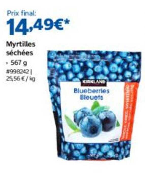 Myrtilles séchées
