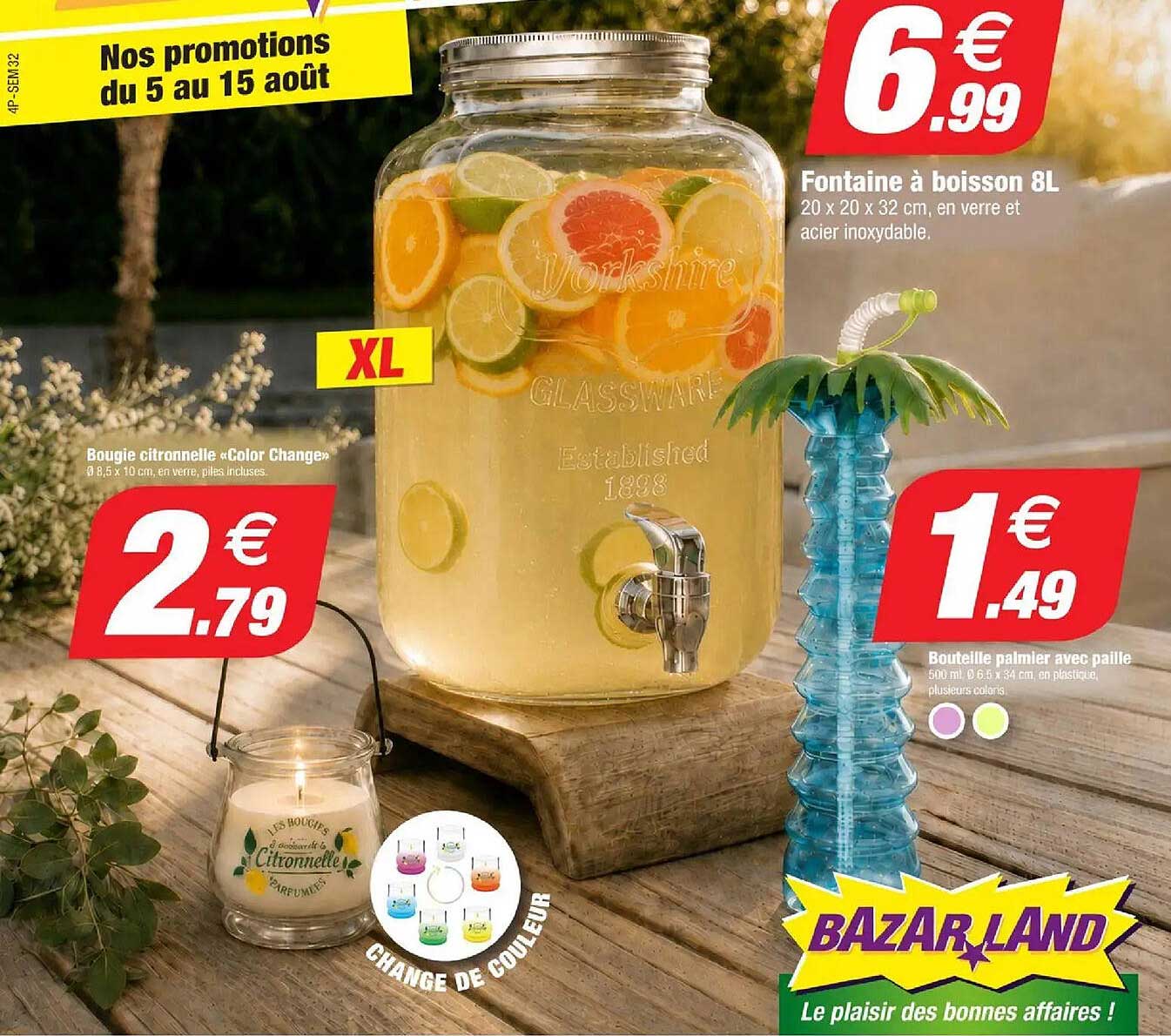Nos promotions du 5 au 15 août