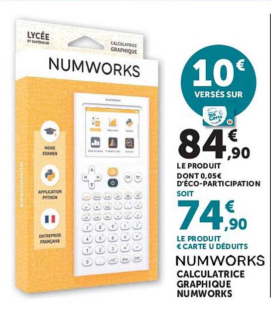 NUMWORKS CALCULATRICE GRAPHIQUE NUMWORKS