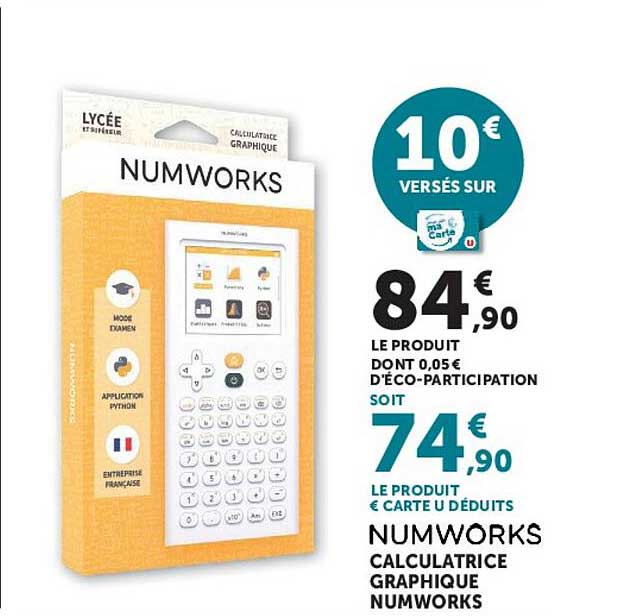 NUMWORKS CALCULATRICE GRAPHIQUE NUMWORKS