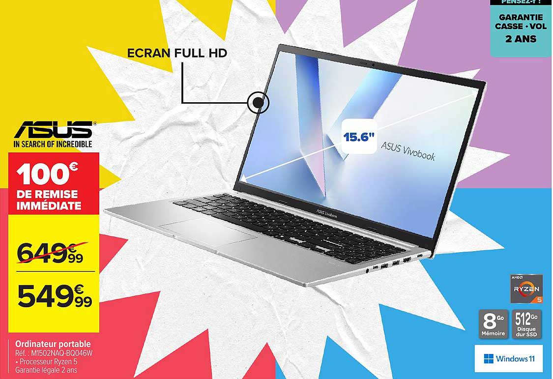 Ordinateur portable ASUS Vivobook 15.6"