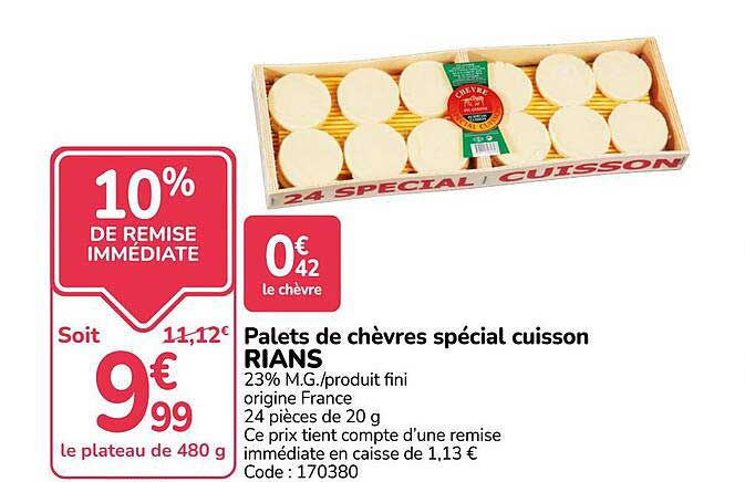Palets de chèvres spécial cuisson RIANS