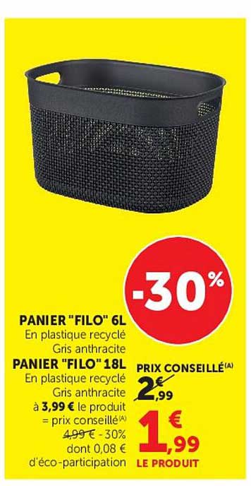 PANIER "FILO" 6L
