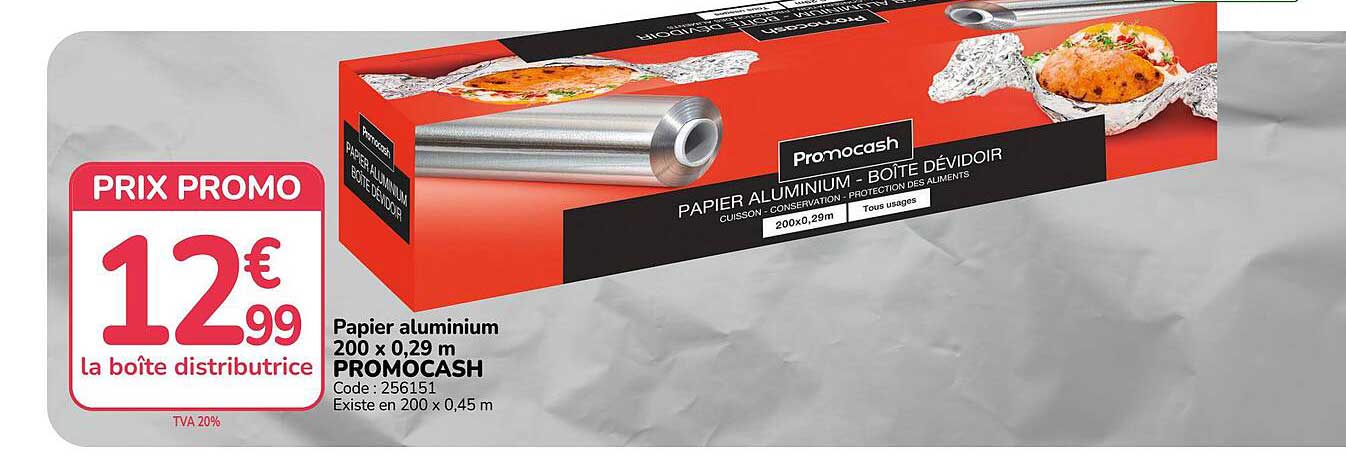 Papier aluminium 200 x 0,29 m PROMOCASH