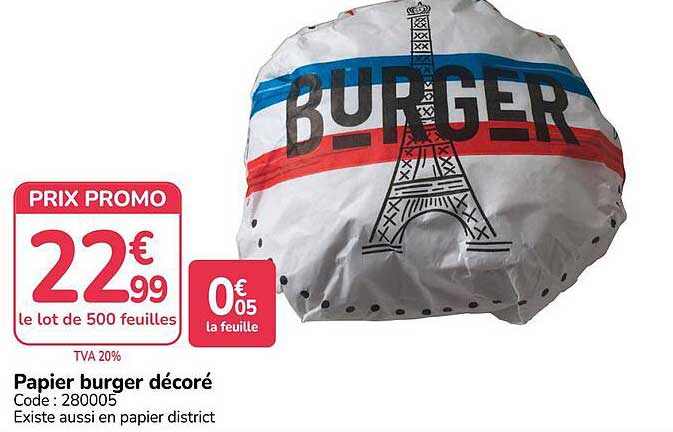Papier burger décoré
