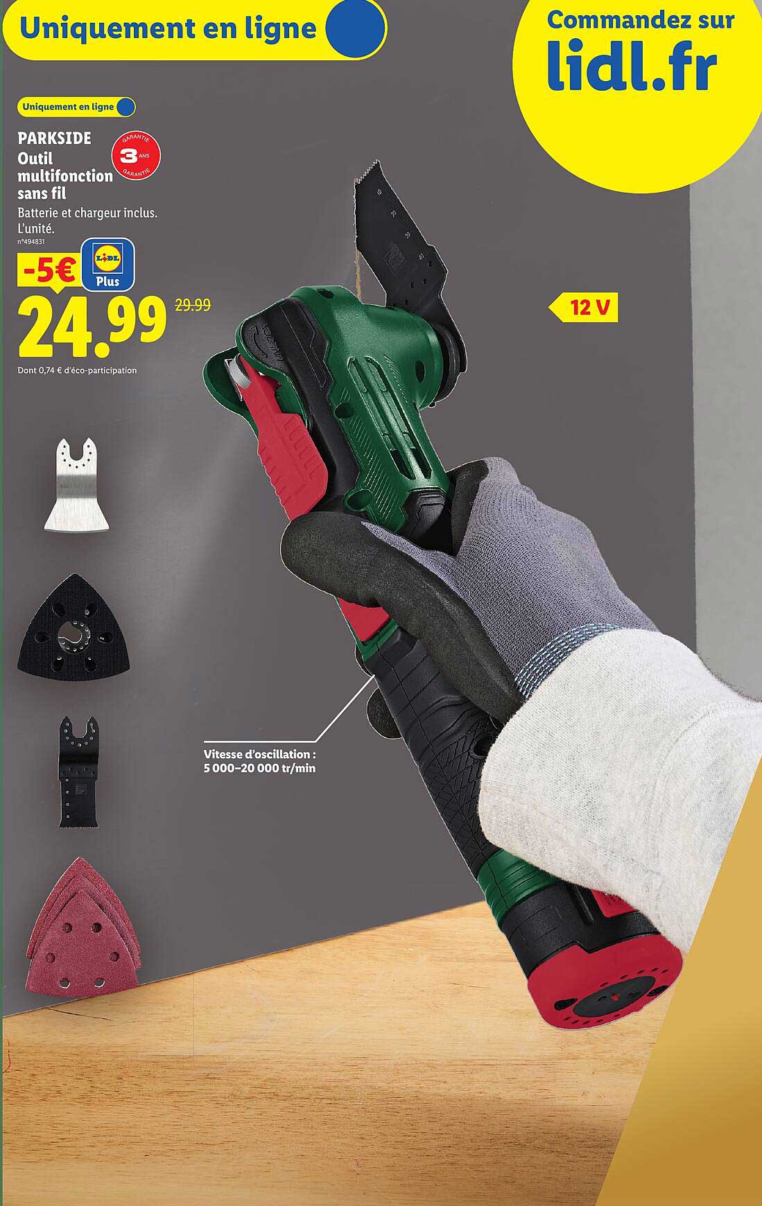 PARKSIDE Outil multifonction sans fil