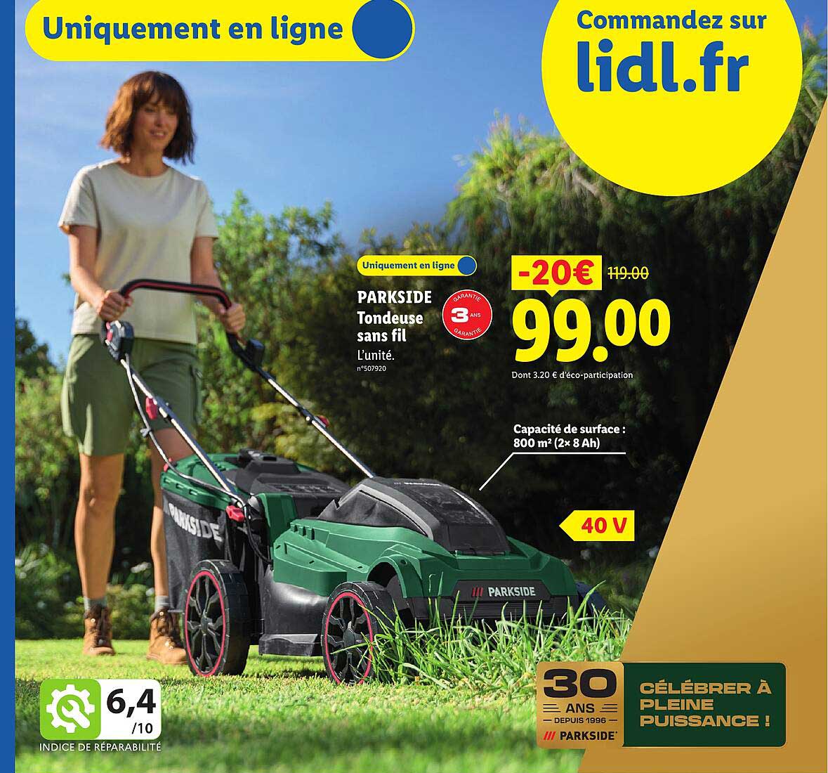PARKSIDE Tondeuse sans fil