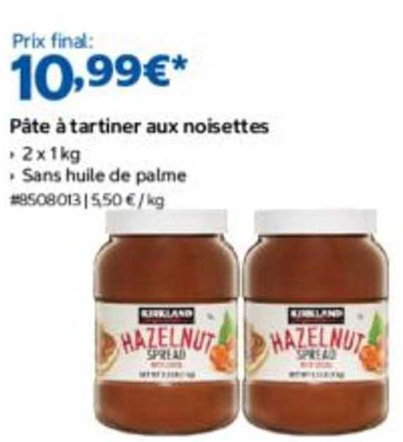 Pâte à tartiner aux noisettes