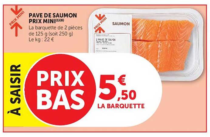 PAVE DE SAUMON PRIX MINI