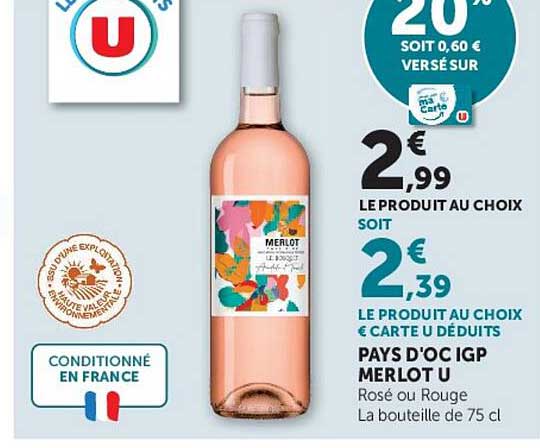 PAYS D’OC IGP MERLOT U