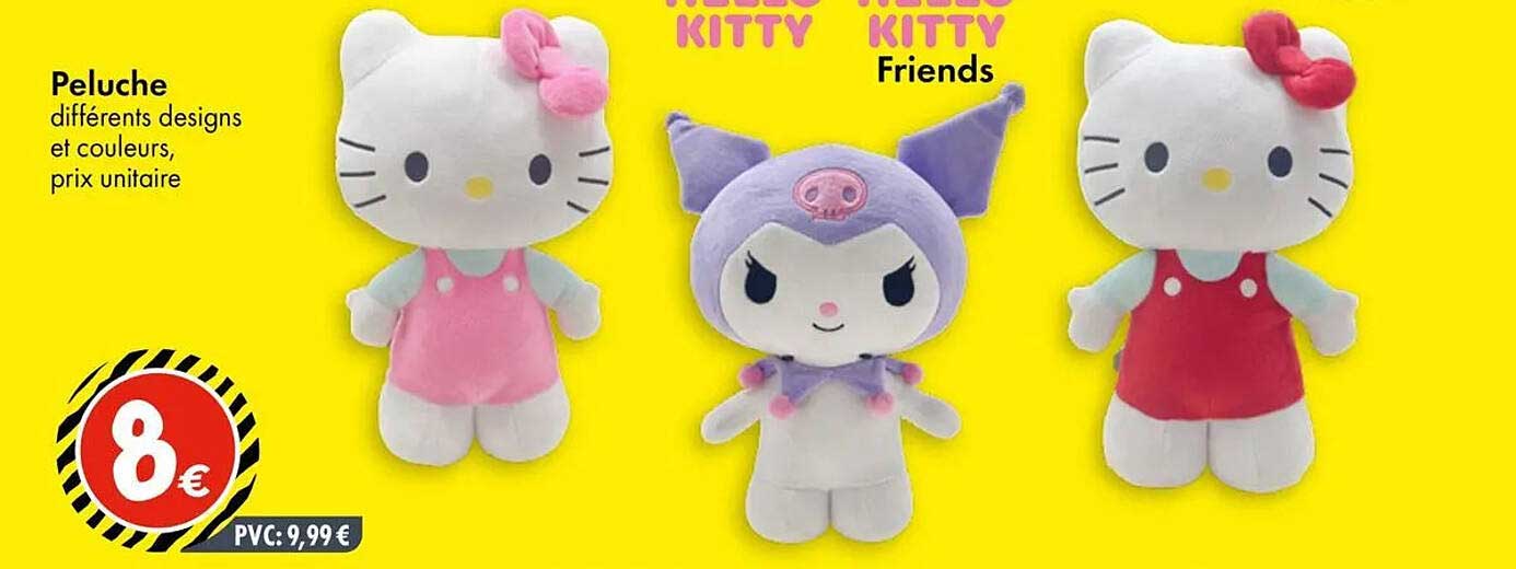 Peluche différents designs et couleurs, prix unitaire