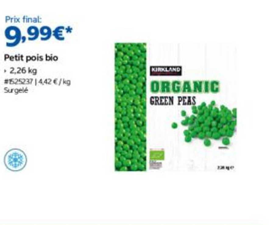 Petit pois bio
