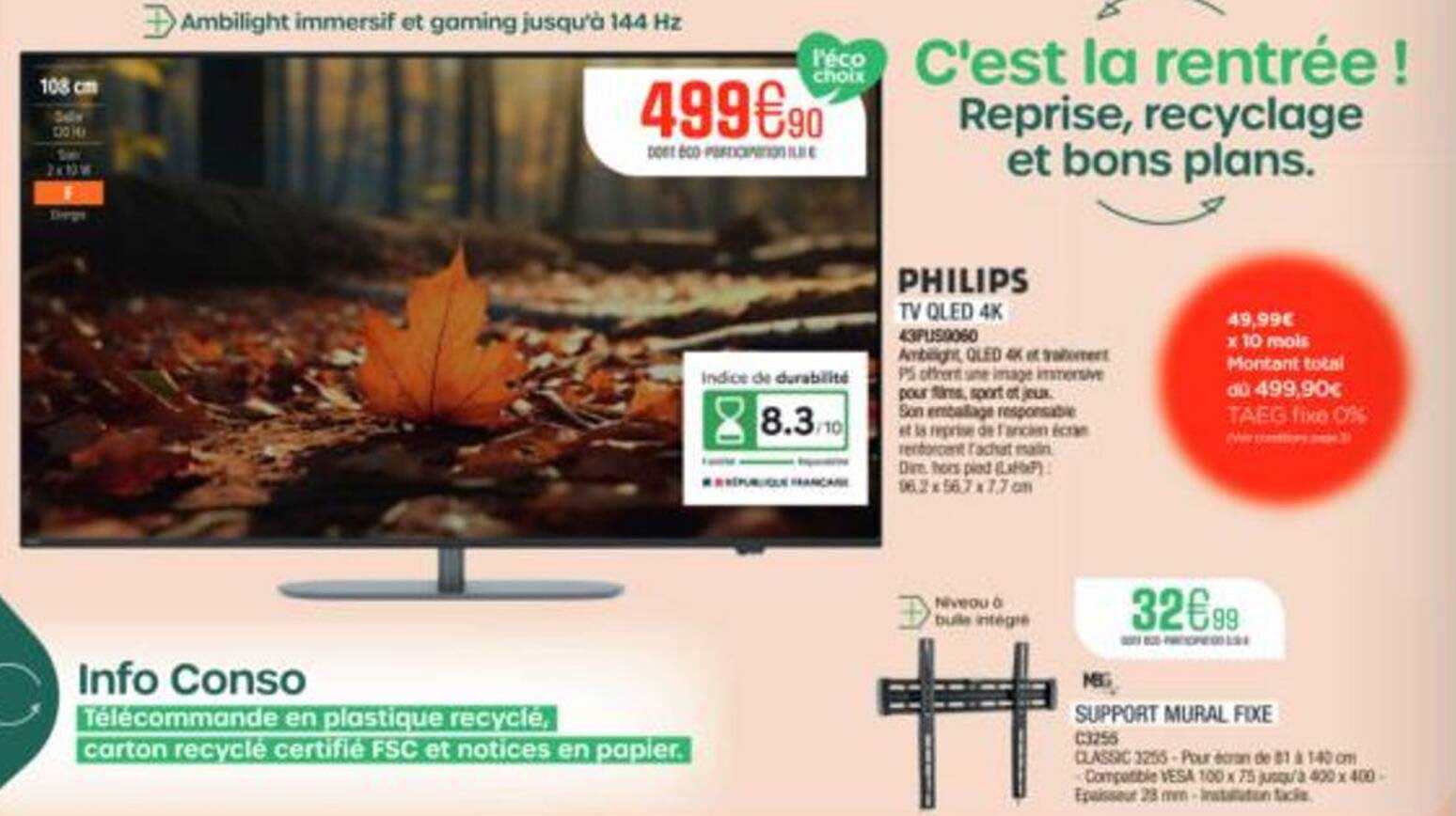 PHILIPS TV OLED 4K 43PUS8909