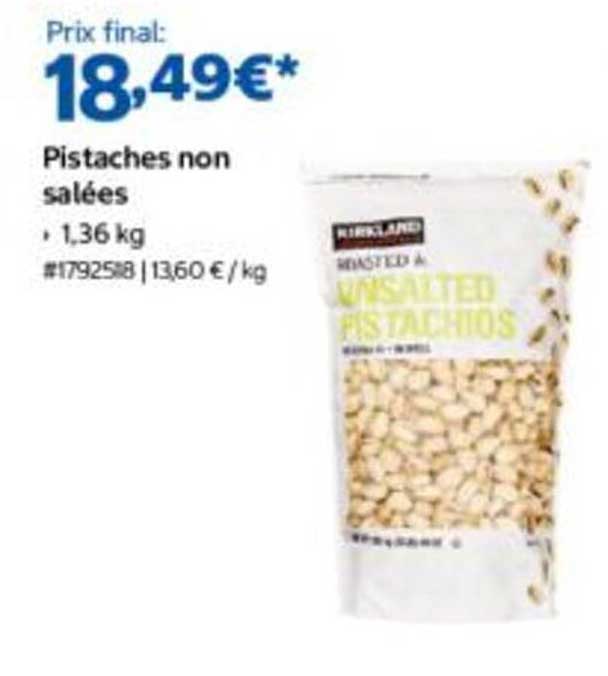 Pistaches non salées