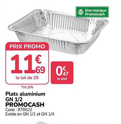 Plats aluminium GN 1/2 PROMOCASH