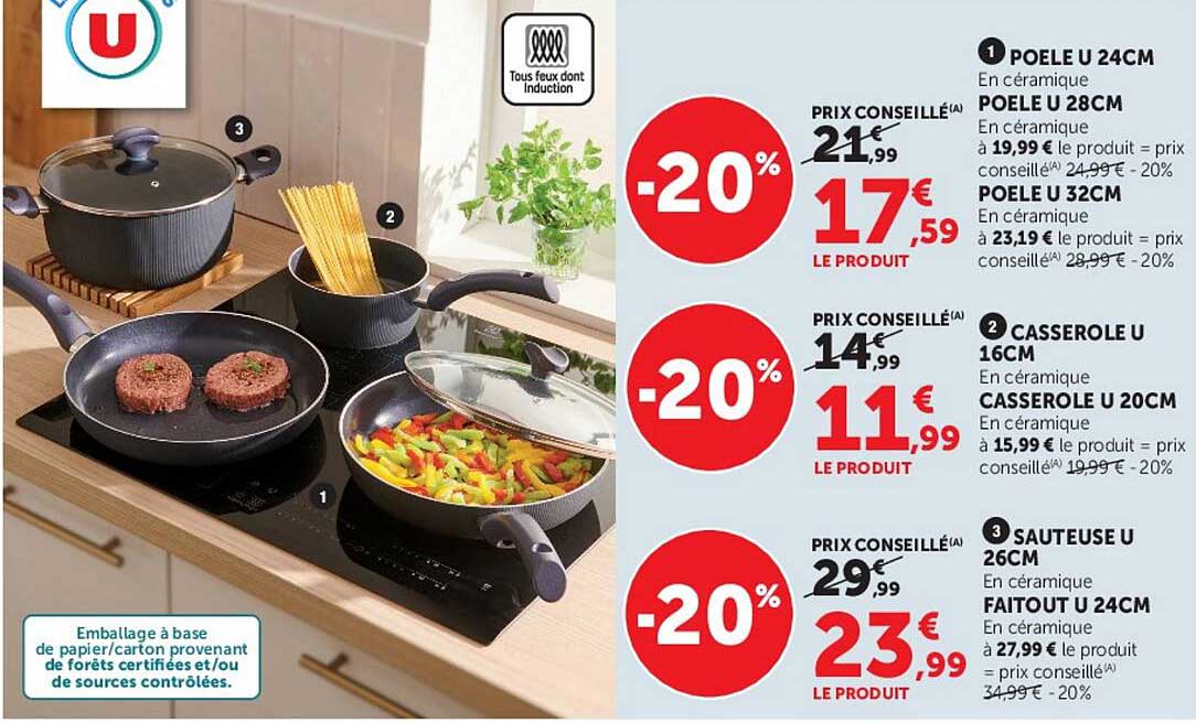 POELE U 28CM