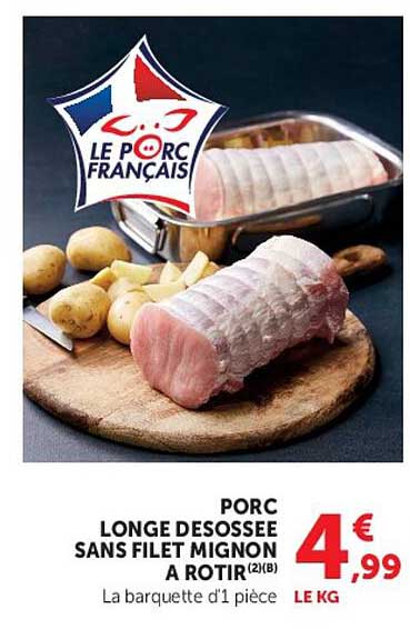 PORC LONGE DESOSSÉE SANS FILET MIGNON A ROTIR (2)(B)