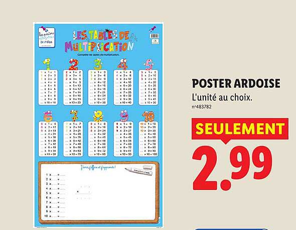 POSTER ARDOISE