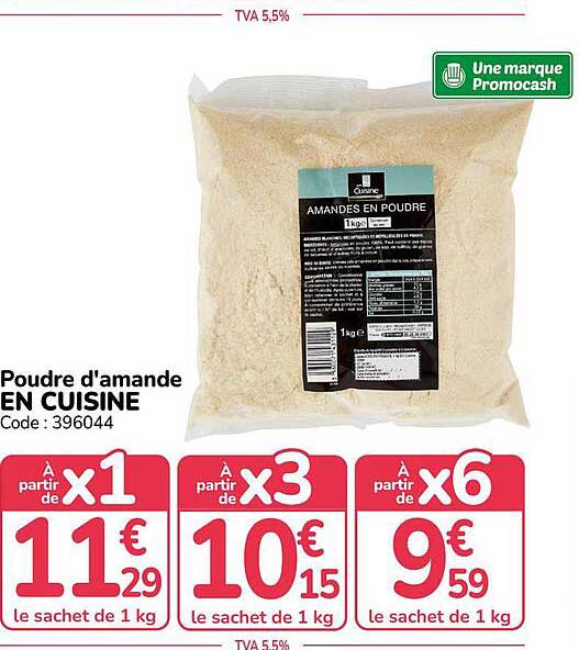 Poudre d'amande EN CUISINE
