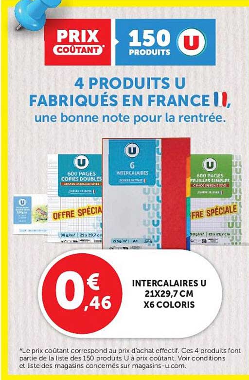 PRIX COÛTANT - 150 PRODUITS U