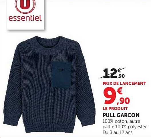 PRIX DE LANCEMENT 9€90 LE PRODUIT PULL GARCON