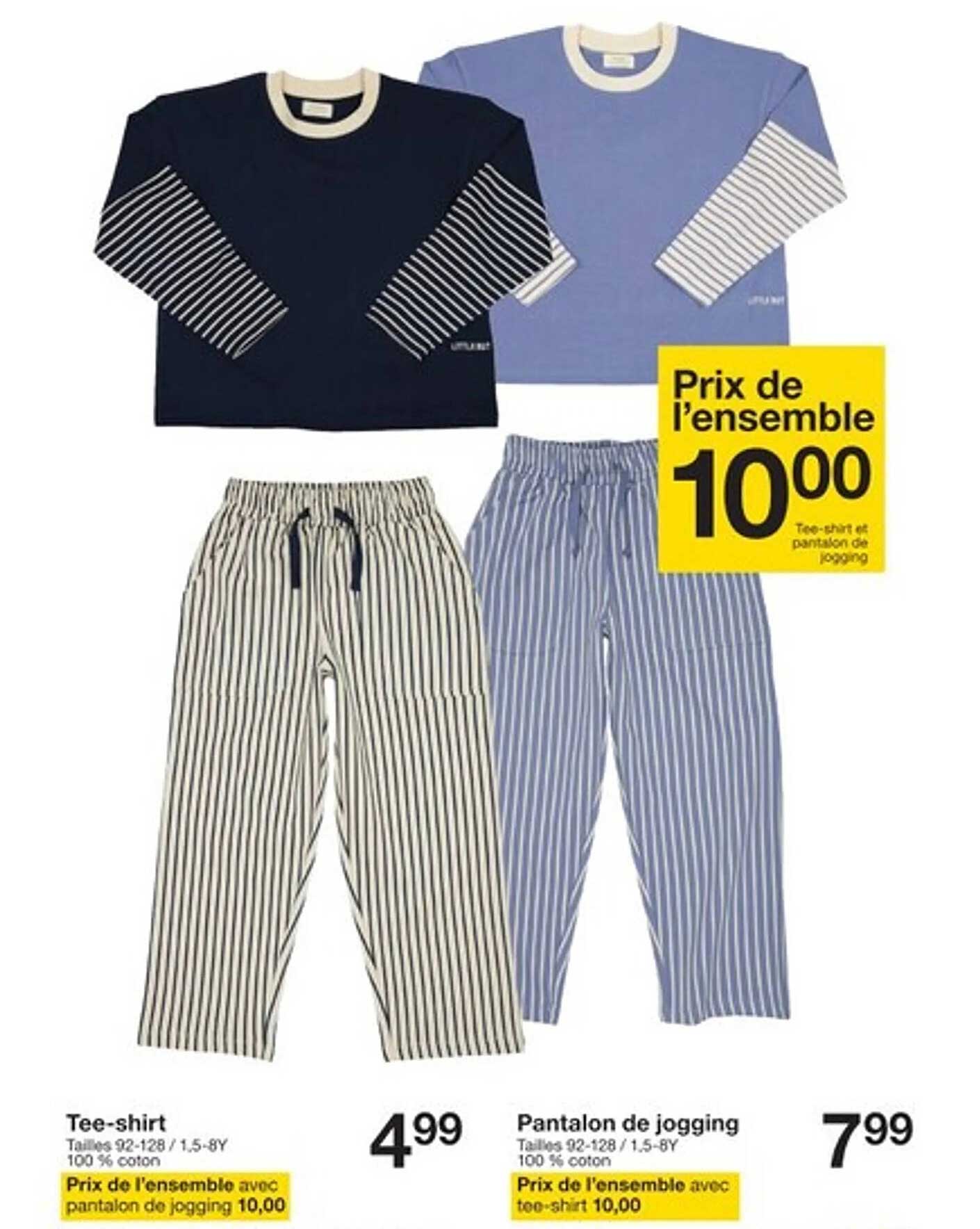 Prix de l'ensemble 10,00 Tee-shirt et pantalon de jogging