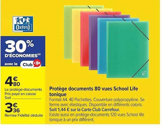 Protège documents 80 vues School Life tonique