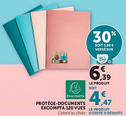 PROTÈGE-DOCUMENTS EXACOMPTA 120 VUES