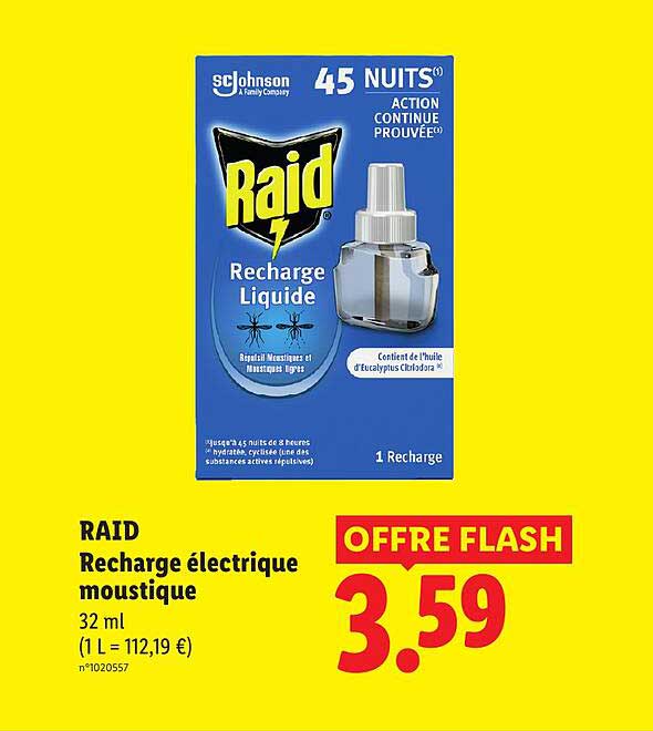 RAID Recharge électrique moustique 32 ml