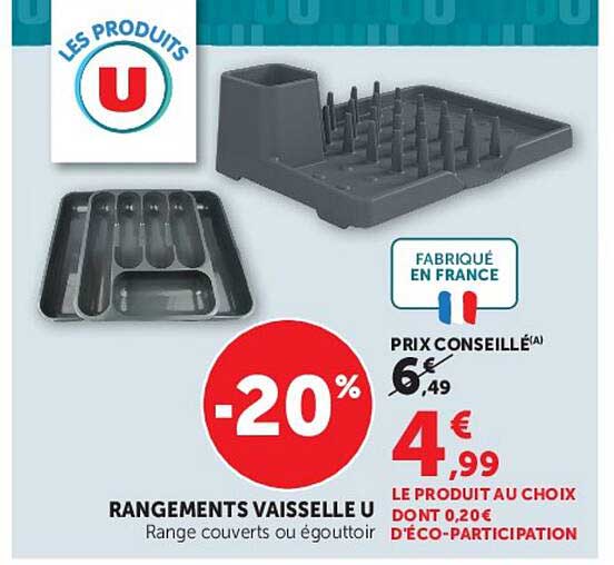 RANGEMENTS VAISSELLE U