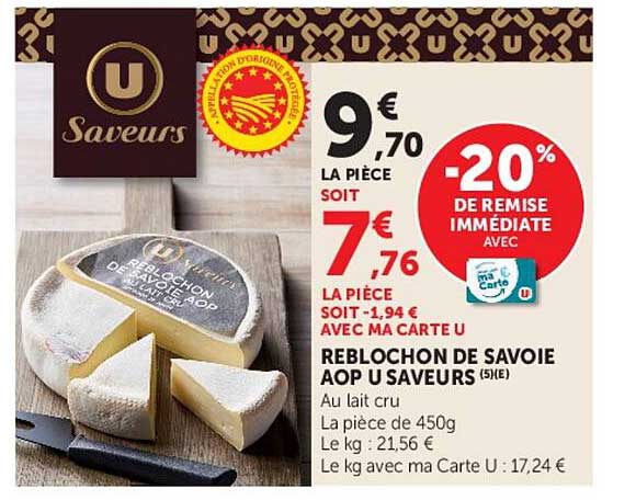 REBLOCHON DE SAVOIE AOP U SAVEURS