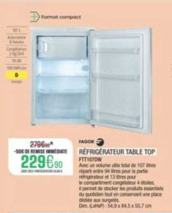 RÉFRIGÉRATEUR TABLE TOP FTI1107W