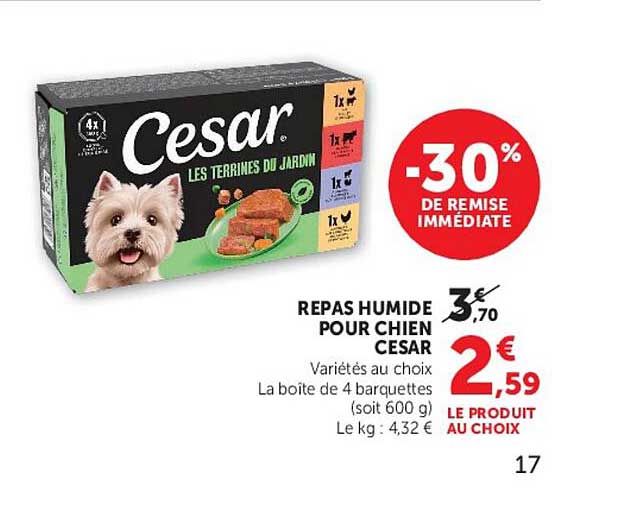 REPAS HUMIDE POUR CHIEN CESAR