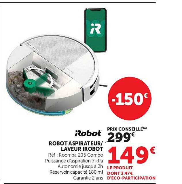 ROBOT ASPIRATEUR/LAVEUR IROBOT