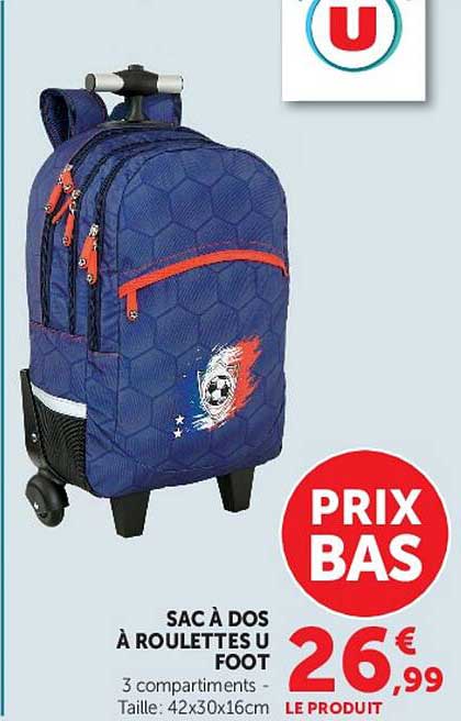 SAC À DOS À ROULETTES U FOOT