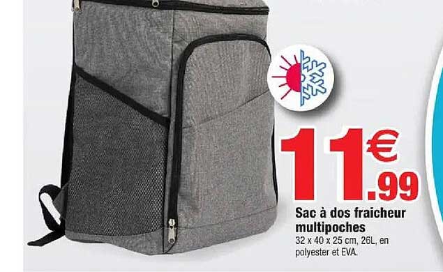 Sac à dos fraicheur multipoches