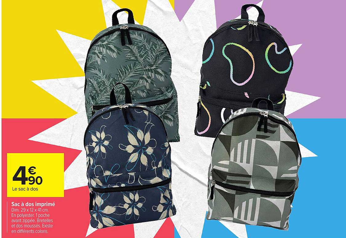 Sac à dos imprimé
