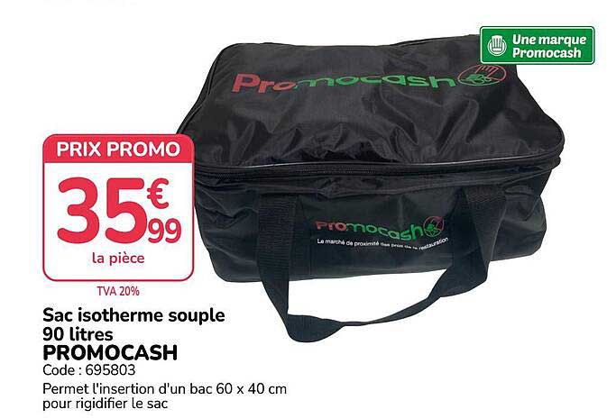Sac isotherme souple 90 litres PROMOCASH