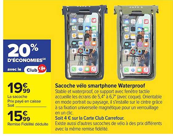 Sacoche vélo smartphone Waterproof