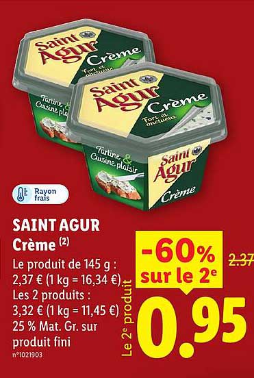 SAINT AGUR Crème