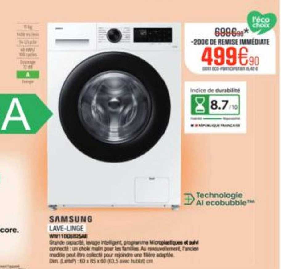 SAMSUNG LAVE-LINGE WW11DG6B25LE