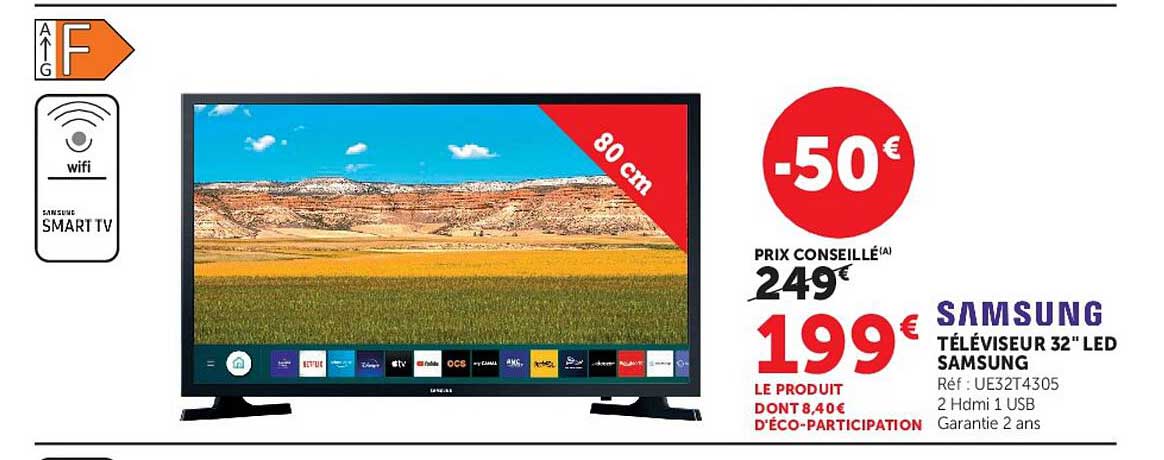 SAMSUNG TÉLÉVISEUR 32" LED SAMSUNG