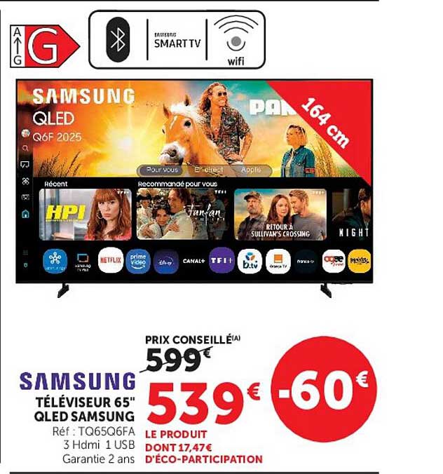SAMSUNG TÉLÉVISEUR 65'' QLED SAMSUNG